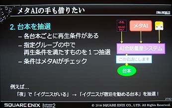 CEDECϡFINAL FANTASY XVפΥ٥᥿AI楷ƥब⤿餹饯󥹥μʵưȤ